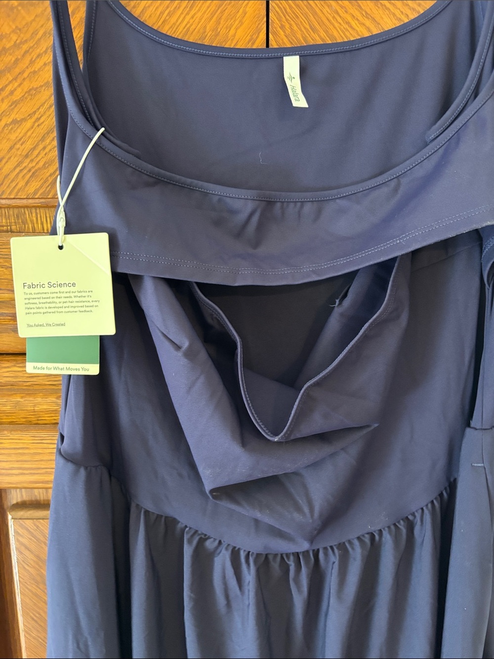 HALARA Navy Spaghetti Strap Maxi Dress NWT - Picture 3 of 5